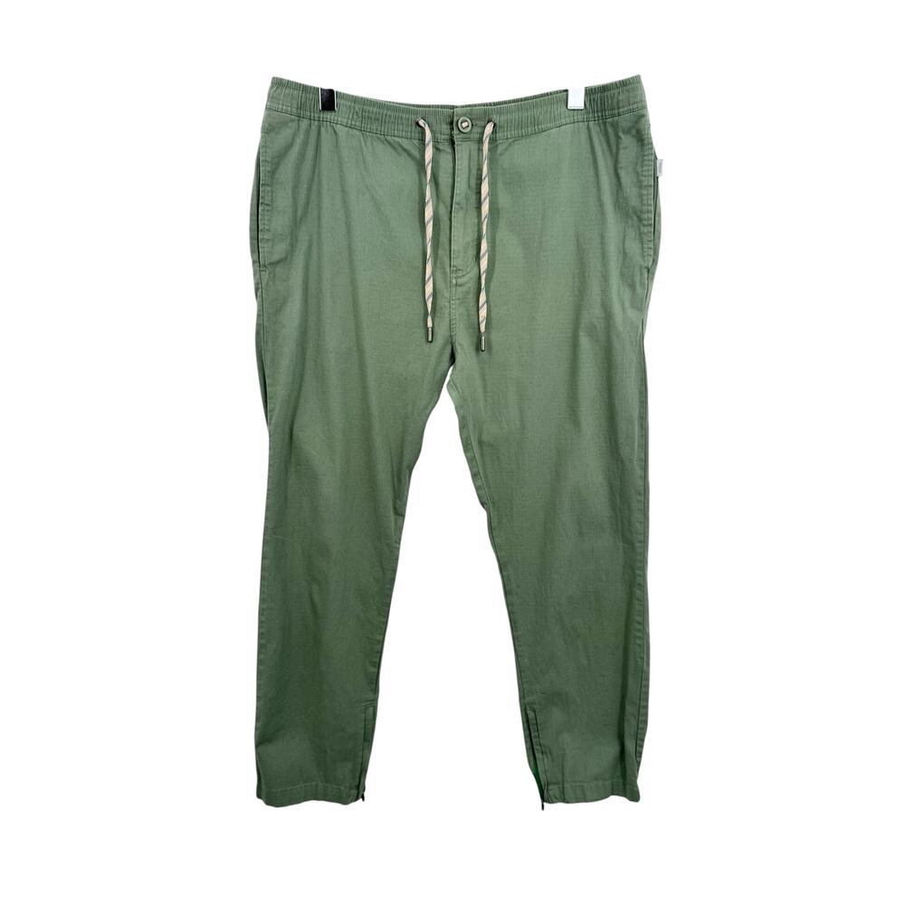 Onia All Terrain ripstop joggers men's XL cotton stretch sea moss green pants